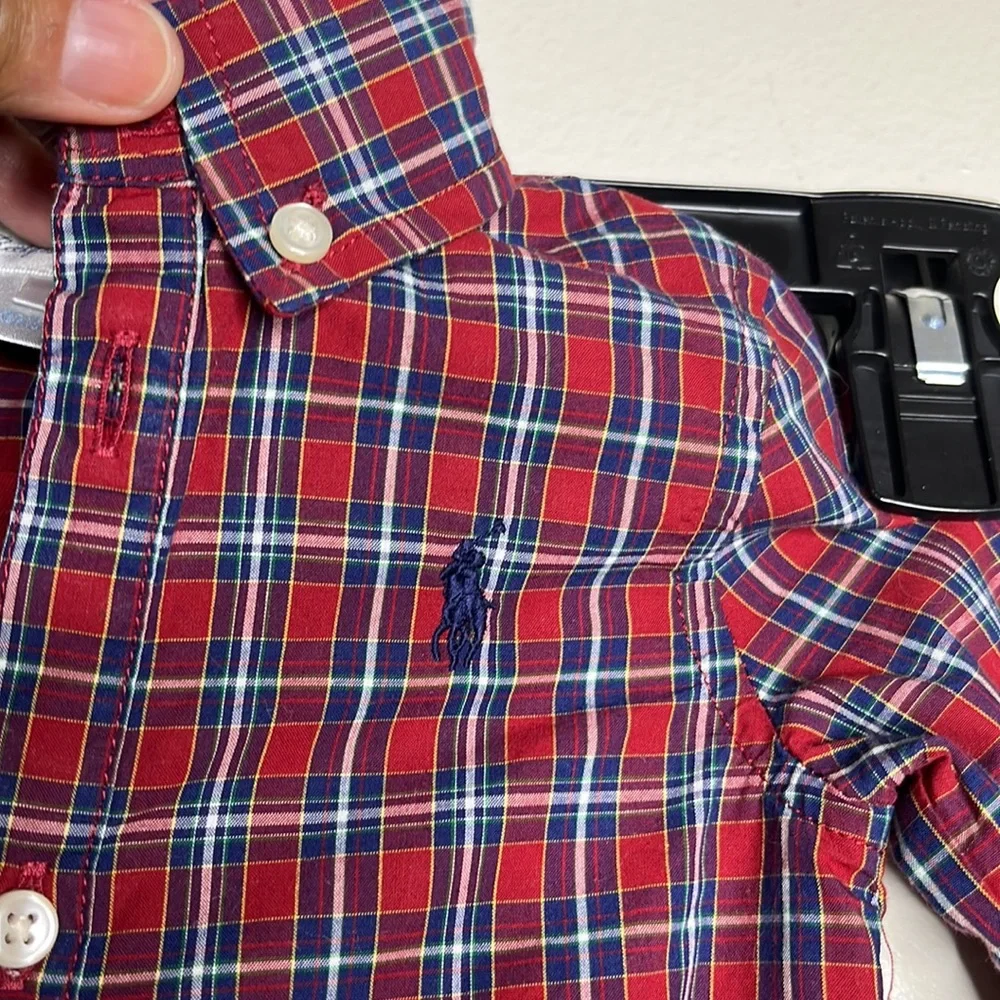 Ralph Lauren Plaid‎ Onsie Sz 9M